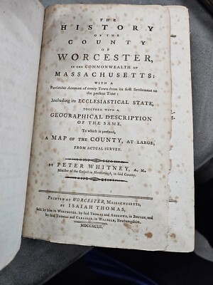 History Of The County Of Worcester (Massachusetts) (1793, ISAIAH THOMAS)-image