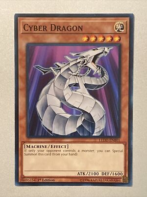 1x 1st Edition Cyber Dragon LEDD-ENB01 Mint/Near Mint Common Yugioh English-image