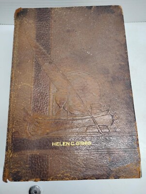 Vintage Leather Bound Illustrated Dictionary Funk & Wagnalls 1945-image