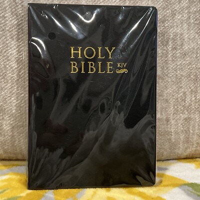 Holy Bible King James Version Old and New Testament Black Faux Leather Brand New-image