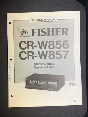 Fisher CR-W856 CR-W857 Service Manual Stereo Double Cassette Deck Original-image