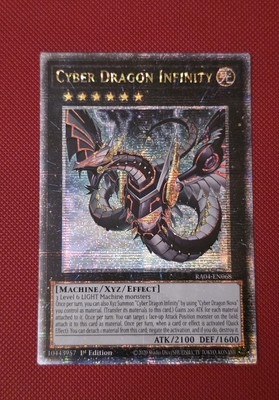 YGO Cyber Dragon Infinity Alt Art Quarter Century Secret NM Stampede RA04-EN068-image