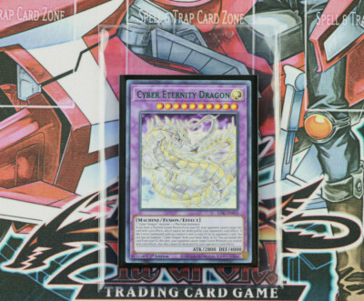 YuGiOh Cyber Eternity Dragon LDS2-EN033 1st Edition Green Ultra Rare-image