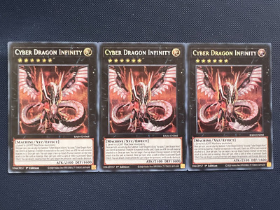 3x Yugioh Cyber Dragon Infinity RA04-EN068 Secret Rare 1st Edition NM-image