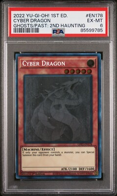Yu-Gi-Oh! TCG Cyber Dragon GHOST RARE Gfp2-En178 1st Edition PSA 6-image