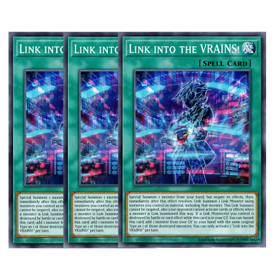 3x Link into the VRAINS! - Playset MP22 - Prismatic Secret Rare - Yugioh Euro-image