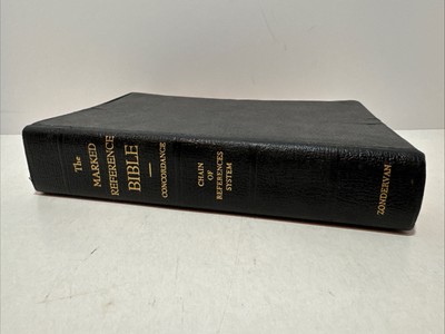The Marked Chain Reference Bible KJV Black Leather  1964 - Gilchrist Lawson-image
