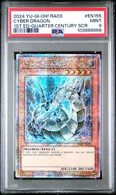 Cyber Dragon - RA03-EN155 - Quarter Century Secret Rare 1st Edition - PSA 9-image