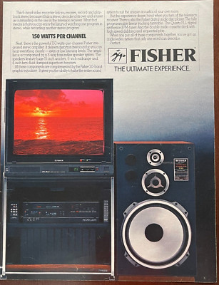 1985 Fisher Vintage Print Ad The Ultimate Experience Stereo Equipment Electronic-image