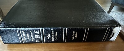 Thompson Chain Reference Bible Red Letter Edition NIV 1983 Black Leather Used-image