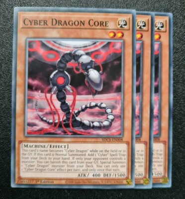 Cyber Dragon Core x3 Yu-Gi-Oh! SDCS-EN008 1st Common PLAYSET-image