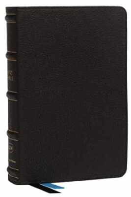 KJV Holy Bible: Compact, Black - Leather Bound, by Thomas Nelson - Very Good-image