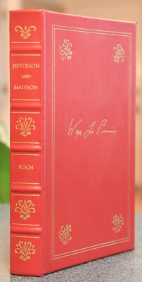 Jefferson & Madison, by Adrienne Koch, 2000, leather, facsimile of 1950 1st ed.-image