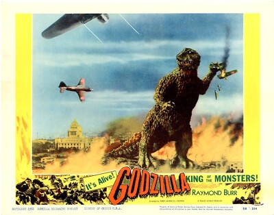 GODZILLA AWESOME LOBBY CARD 8X10 PHOTO-image