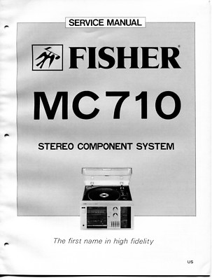 VINTAGE FISHER SERVICE MANUAL STEREO COMPONENT SYSTEM MODEL MC-710-image