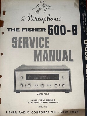 Fisher 500-B Service Manual Stereo Receiver Original-image