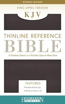 KJV THINLINE REFERENCE BIBLE-BURGUNDY BONDED LEATHER-image