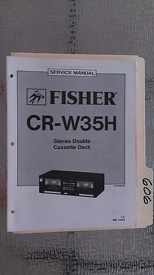 Fisher cr-w35h service manual original repair book stereo tape deck player-image