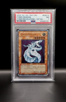 2005 YU-GI-OH! CRV-CYBERNETIC REVOLUTION 1ST ED-ULTIMATE RARE CYBER DRAGON PSA 7-image