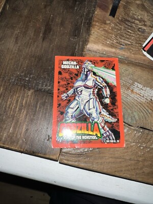 TRENDMASTERS Monsters 1994 Godzilla Mecha-Godzilla #6 Vintage Movie Toy Card-image