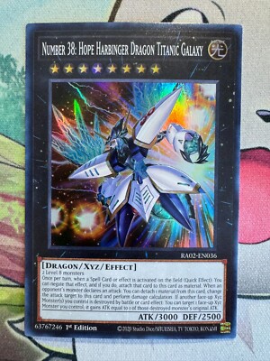 Number 38: Hope Harbinger Dragon Titanic Galaxy Holo Yugioh TCG YGB29-image