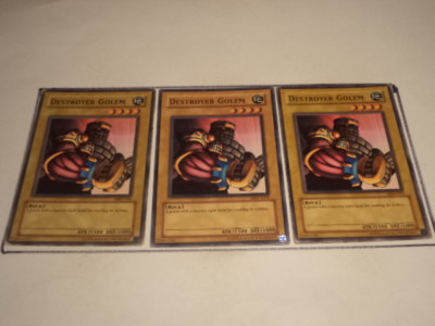 3X Destroyer Golem MRD-040 - Yugioh  Yu Gi Oh! 3 Playset-image