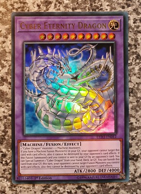 Yugioh LED3-EN012 Cyber Eternity Dragon 1st Edition Ultra Rare MINT-image