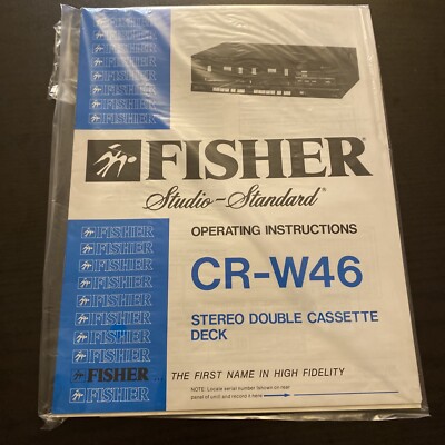 Fisher Studio Standard CR-W46 Stereo Double Cassette Deck Operating Instructions-image