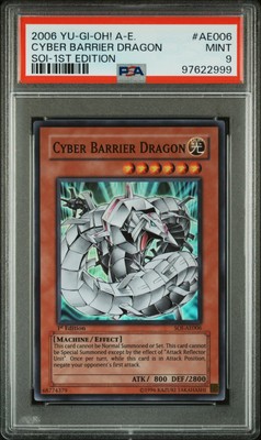 2006 YU-GI-OH! SOI-SHADOW OF INFINITY #AE006 CYBER BARRIER DRAGON PSA 9-image