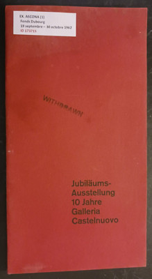 Jubilaums-Ausstellung 10 Jahre Galleria Castelnuovo 1962 art exhibition catalog-image