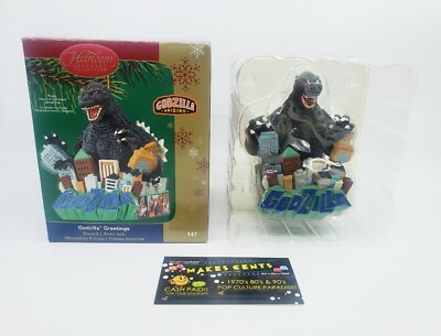Godzilla Origins Greetings Carlton Heirloom Christmas Ornament Sound  #147-image