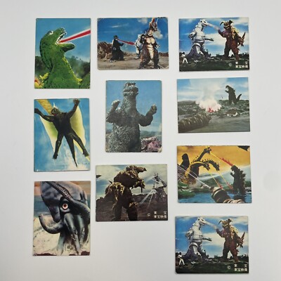 Trading cards Godzilla King of the monsters cards set YAMAKATSU 1970’s Vintage-image