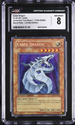 CGC 8 Cyber Dragon Secret Rare CT03-EN002 Limited Edition Collectible Tins-image