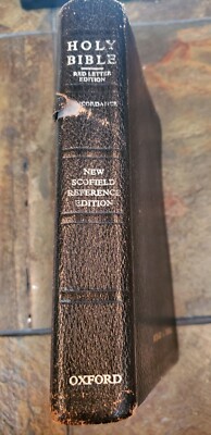 Holy Bible Concordance New Scofield Reference Edition 1967 Leather-image