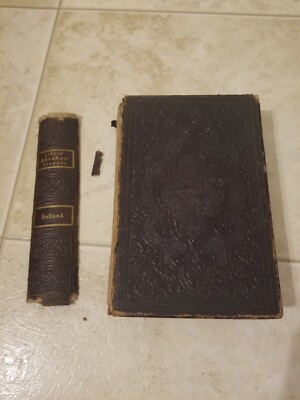 Antique book The life of Abraham Lincoln by J.G. Holland 1866 leather cover read-image