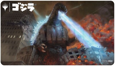 Alternate Art Godzilla Ultra Pro Magic Gathering Ikoria Playmat New Mint Tube-image