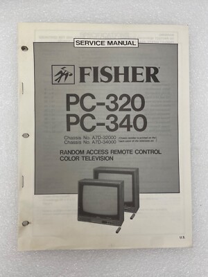 Original Fisher PC-320 340 Color Television Stereo Service Repair Manual Monitor-image