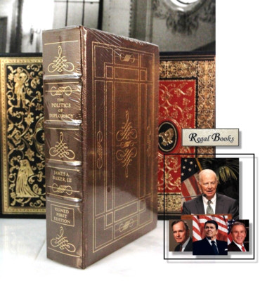 POLITICS OF DIPLOMACY JAMES BAKER - Easton Press 🖋SIGNED 1ST Ed🖋 SEALED-image