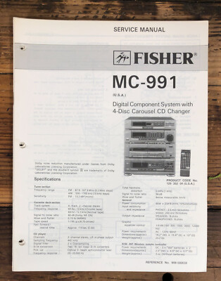 Fisher MC-991 Stereo  Service Manual *Original*-image
