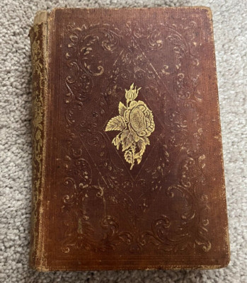 THE ROSE OF SHARON 1852 by  MRS C M SAWYER ~ Leather HC vintage esoteric-image