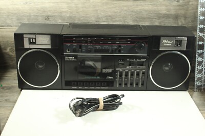 Vintage Fisher Boombox AM-FM  Cassette Stereo 1980s Model PH-402-image