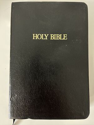 Broadman Holman SPECIAL REFERENCE BIBLE KJV Black bond leather. Rare, Good-image