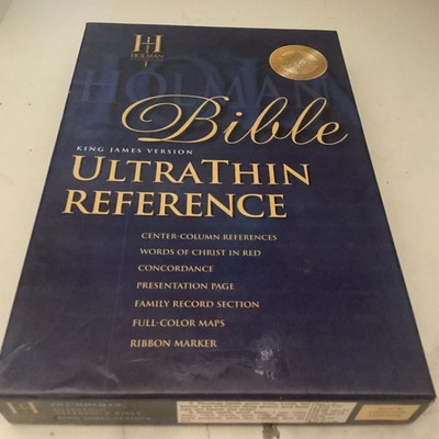 KING JAMES VERSION, ULTRATHIN REFERENCE, BLACK LEATHER By Holman Bible Staff-image