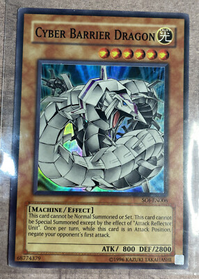 Yugioh Cyber Barrier Dragon SOI-EN006 Super Rare Used-image