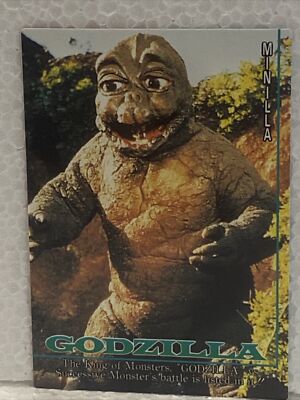 GODZILLA - Trading Card #27 - MINILLA - 1995 Amada RARE - Character Introduction-image