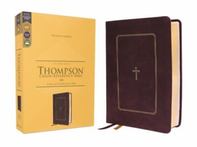 KJV Bible Thompson Chain-Reference Comfort Print Burgundy Leathersoft NEW IN BOX-image