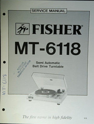 Fisher MT-6118 Service Manual Semi Automatic Stereo Turntable Original-image