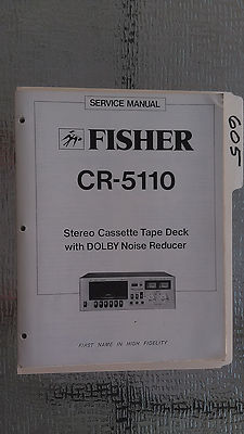 Fisher cr-5110 service manual original repair book stereo tape deck player retro-image