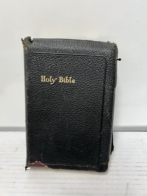 1940's Holy Bible Self Pronouncing Reference Edition National Press KJV Leather-image