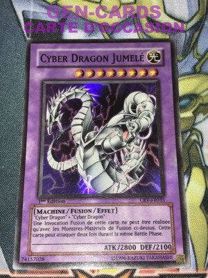 USED Yu Gi Oh CYBER DRAGON TWIN CRV-FR035 1st Edition Card-image